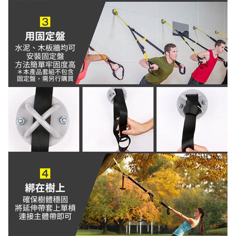 Nopeasti諾比TRX懸吊式訓練繩/拉力繩/阻力繩/健身繩| 健康步道墊| Yahoo購物中心