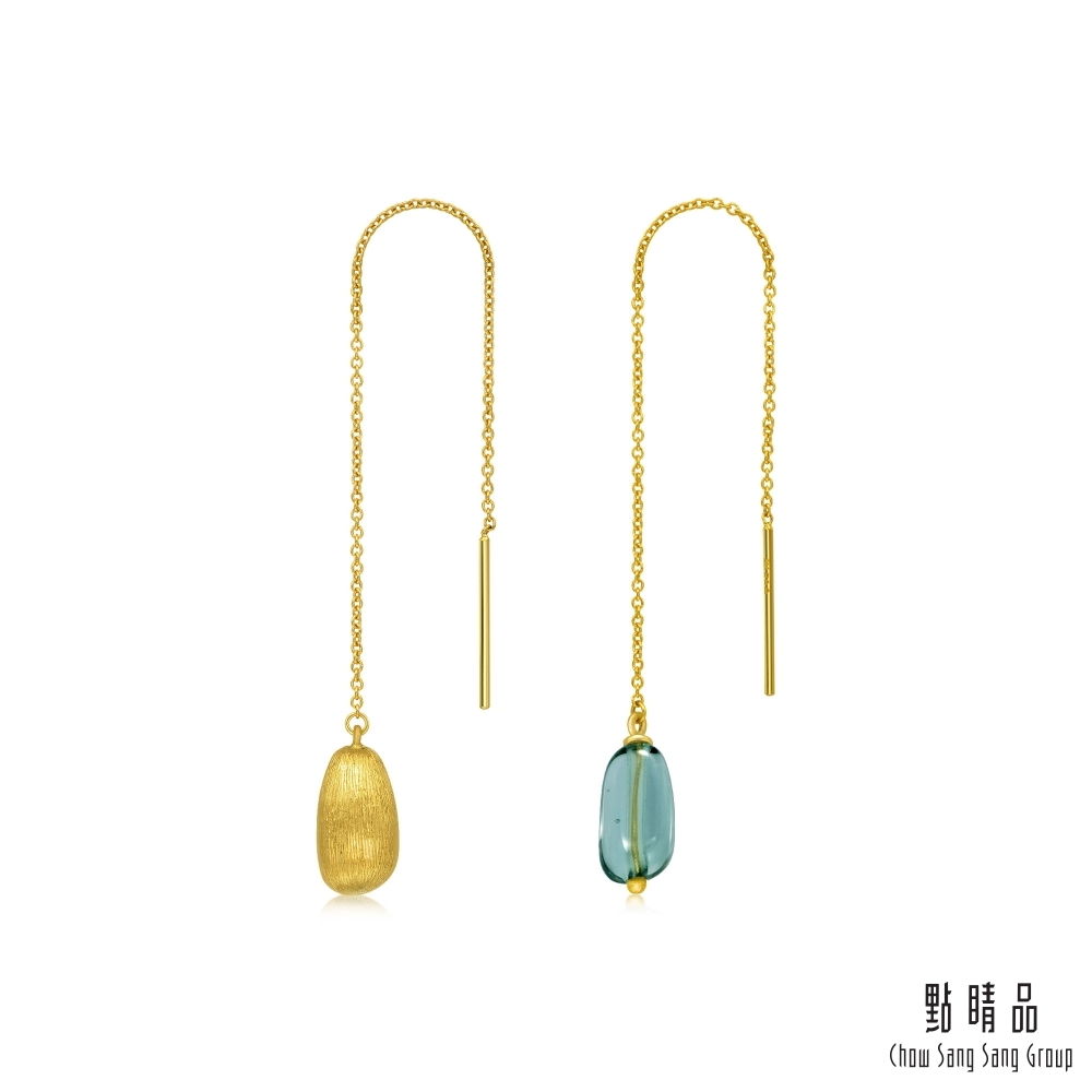 點睛品 g*系列 摩登質感黃金耳環