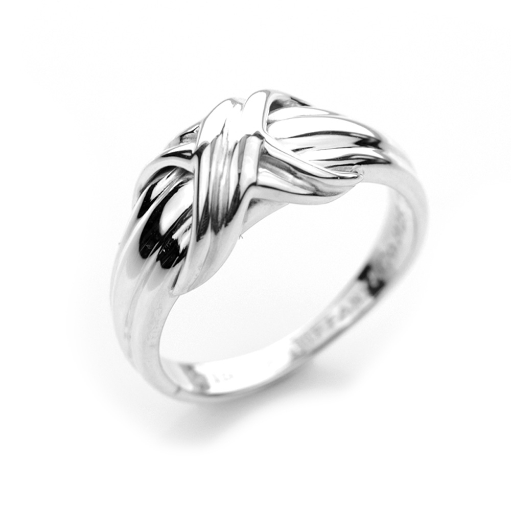 (95成新) Tiffany&Co. 蒂芙尼 扭結復古造型925純銀戒指