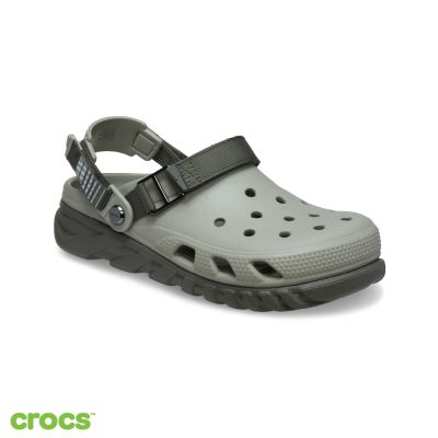 Crocs卡駱馳 (中性鞋) 蝸輪機能克駱格 Duet 渦輪-橄欖色/七彩色 214215-3N4