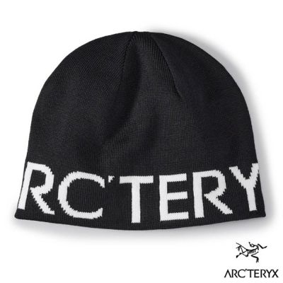 【ARCTERYX 始祖鳥】Word Head Toque 羊毛混紡針織毛帽.大型字母無邊帽.保暖毛線帽/ X000007590 虎鯨黑