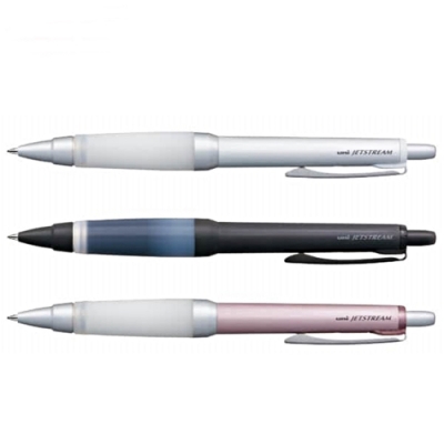 日本UNI三菱JetStream溜溜筆α-gel阿發軟墊系列SXN-1000-07緩衝吸震技術，減緩書寫時手指的壓力