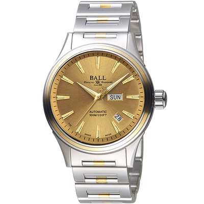 BALL 波爾 Fireman系列經典機械錶-NM2110C-2T-SJ-GO 錶框18K金40mm
