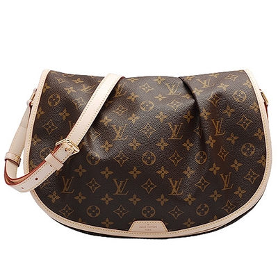 LV Louis Vuitton路易威登 M40473 經典Menilmontant MM圓弧斜背包