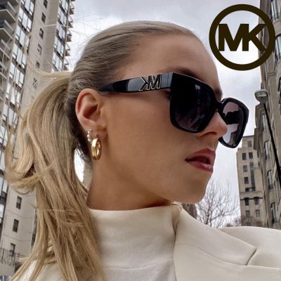 Michael Kors 亞洲版 時尚個性方框太陽眼鏡 MK2170U 30058G 55mm 黑框漸層灰鏡片 公司貨