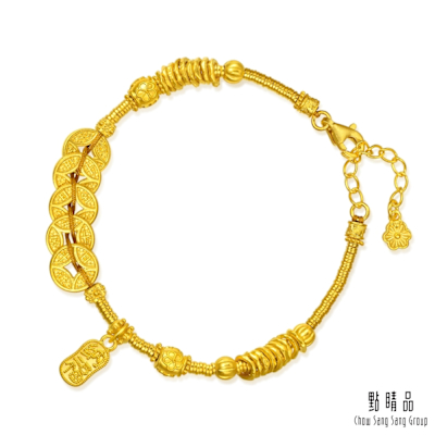點睛品 日進斗金 黃金手鍊_計價黃金