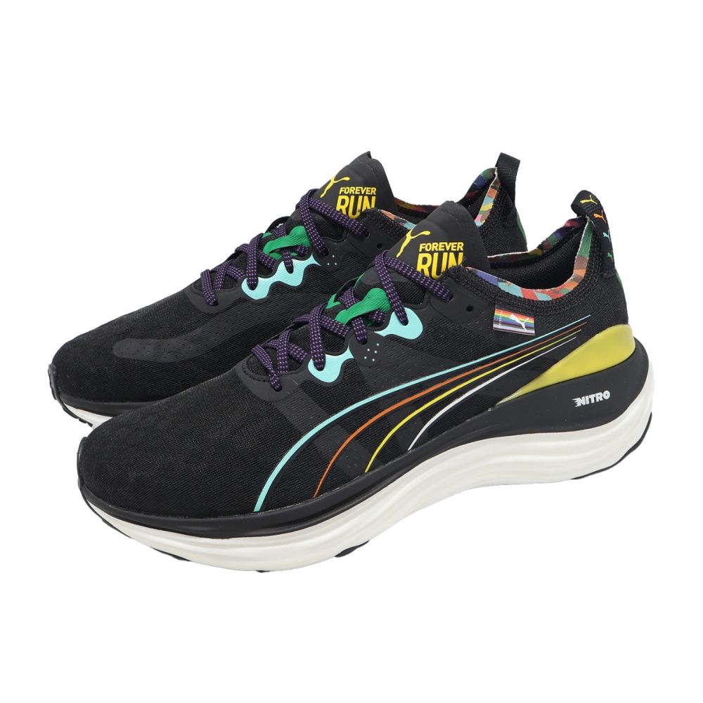 Puma 慢跑鞋 ForeverRun Nitro LM 男鞋 黑 彩 馬拉松 緩震 支撐 380099-02
