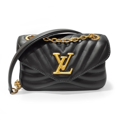 LOUIS VUITTON路易威登 【Louis Vuitton 路易威登】M20687 經典New Wave PM縫絎牛皮肩背/斜背包(黑色)