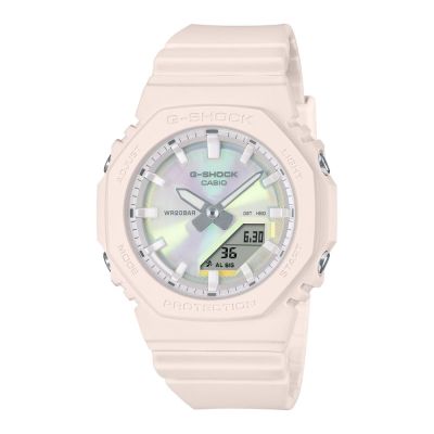 CASIO 卡西歐 G-SHOCK 閃耀華麗 繽紛偏光 溫柔粉 簡約纖薄 八角形錶殼 GMA-P2100PC-4A 40.2mm
