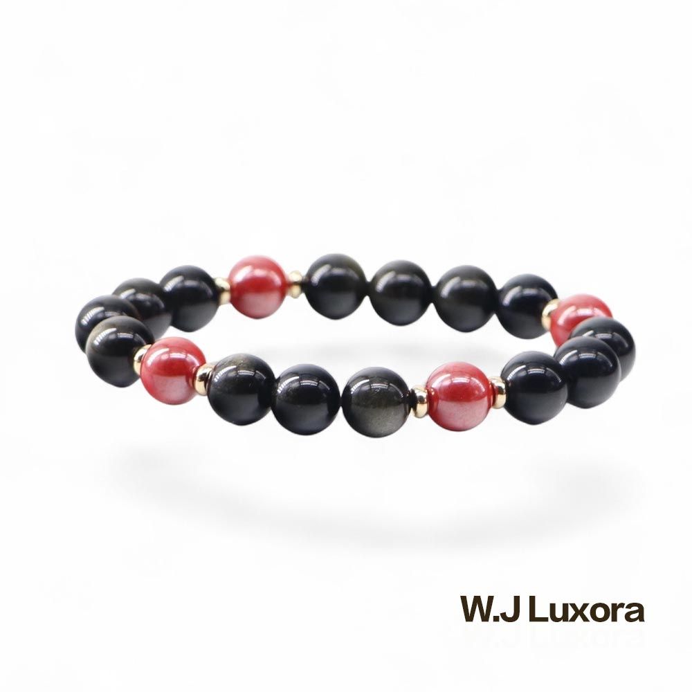 W.J Luxora強效吸附負能量金曜石手錬   10MM  150525-02