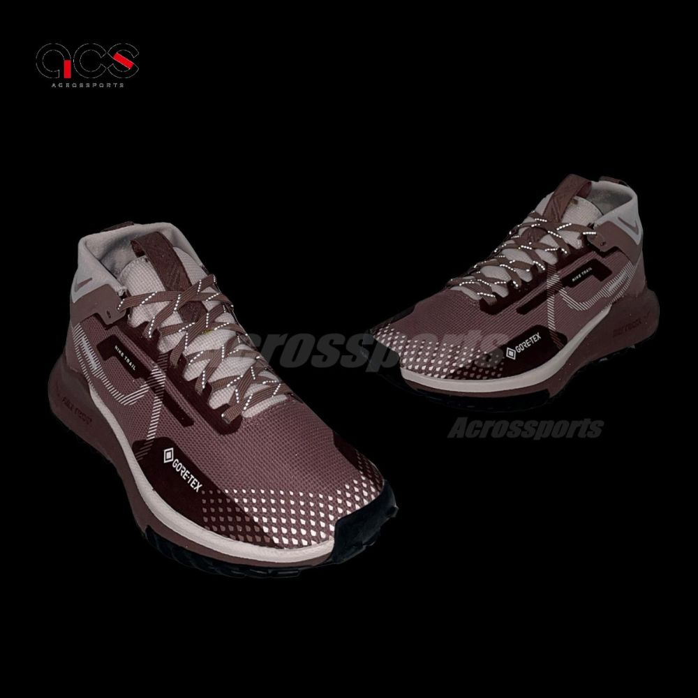 Nike 防水越野跑鞋Wmns React Pegasus Trail 4 GTX 女鞋紫戶外機能