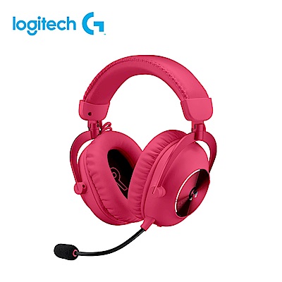Logitech羅技 羅技 G Pro X 職業級無線電競耳麥第二代-桃紅