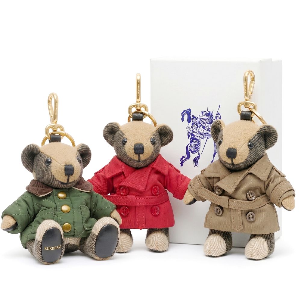 BURBERRY 巴寶莉 Thomas 泰迪熊喀什米爾吊飾-多款可選