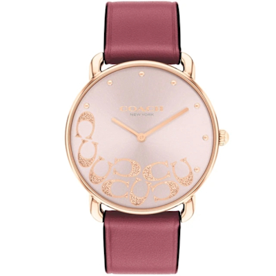 COACH/美麗C字晶鑽帶女錶-36mm14504338 附提袋