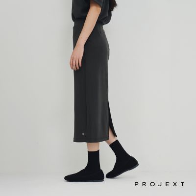 PROJEXT 柔膚中長裙 經典黑 Tenderism Midi Skirt