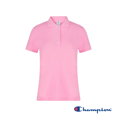 Champion 官方直營-女款 基本 短袖POLO衫(粉)