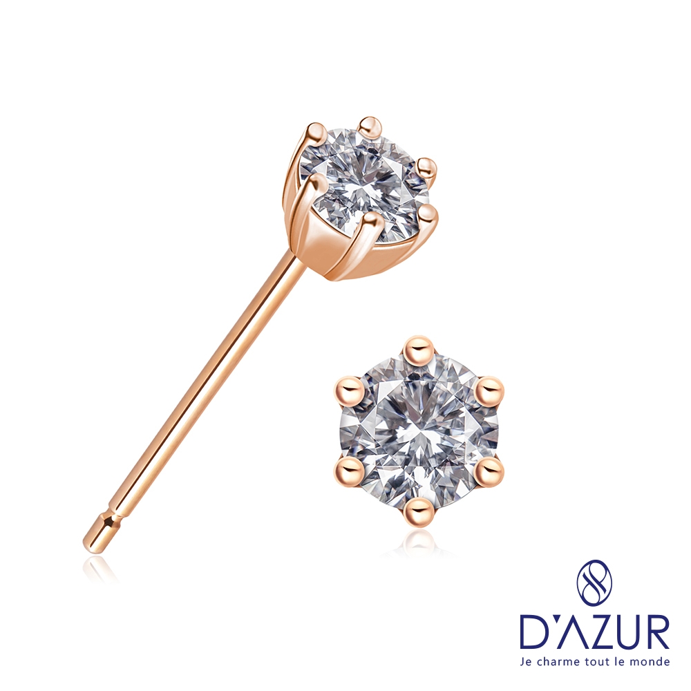 D'azur戴佐珠寶14K金10分鑽石耳環| 更多品牌| Yahoo購物中心
