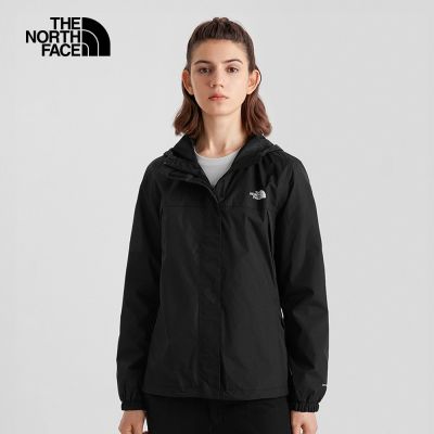 The North Face官方旗艦 北面女款黑色防水透氣連帽衝鋒衣｜5K2XJK3