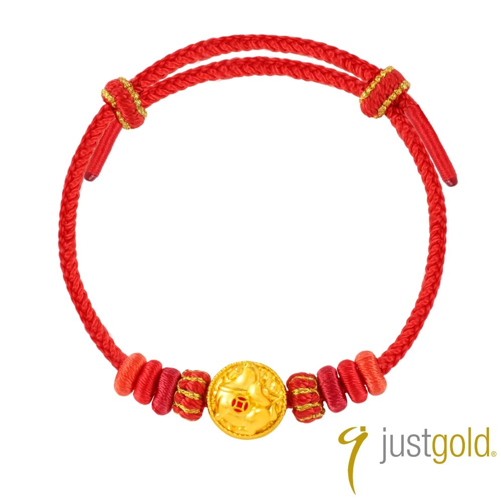 【Just Gold 鎮金店】馬到添富 黃金手繩