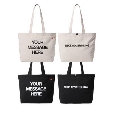 Nike Heritage Your Message Here Tote 托特包 手提袋 肩包 米/黑 IU4945