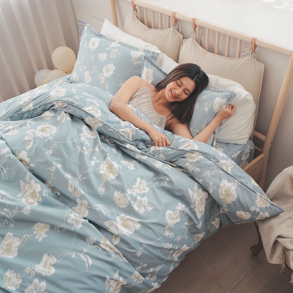 BUHO布歐 舒柔安眠銀離子抗菌全鋪棉兩用被厚床包組-雙人加大(多款任選)