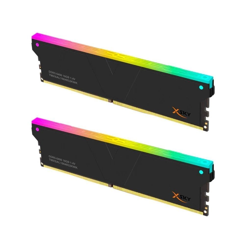 v-color全何Manta Xsky系列DDR5 6000 32G(16GX2) AMD EXPO 黑RGB CL36