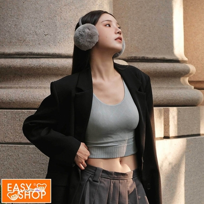EASY SHOP-Banana Pie-BRA TOP-英倫針織BRA TOP-因弗雷裡灰