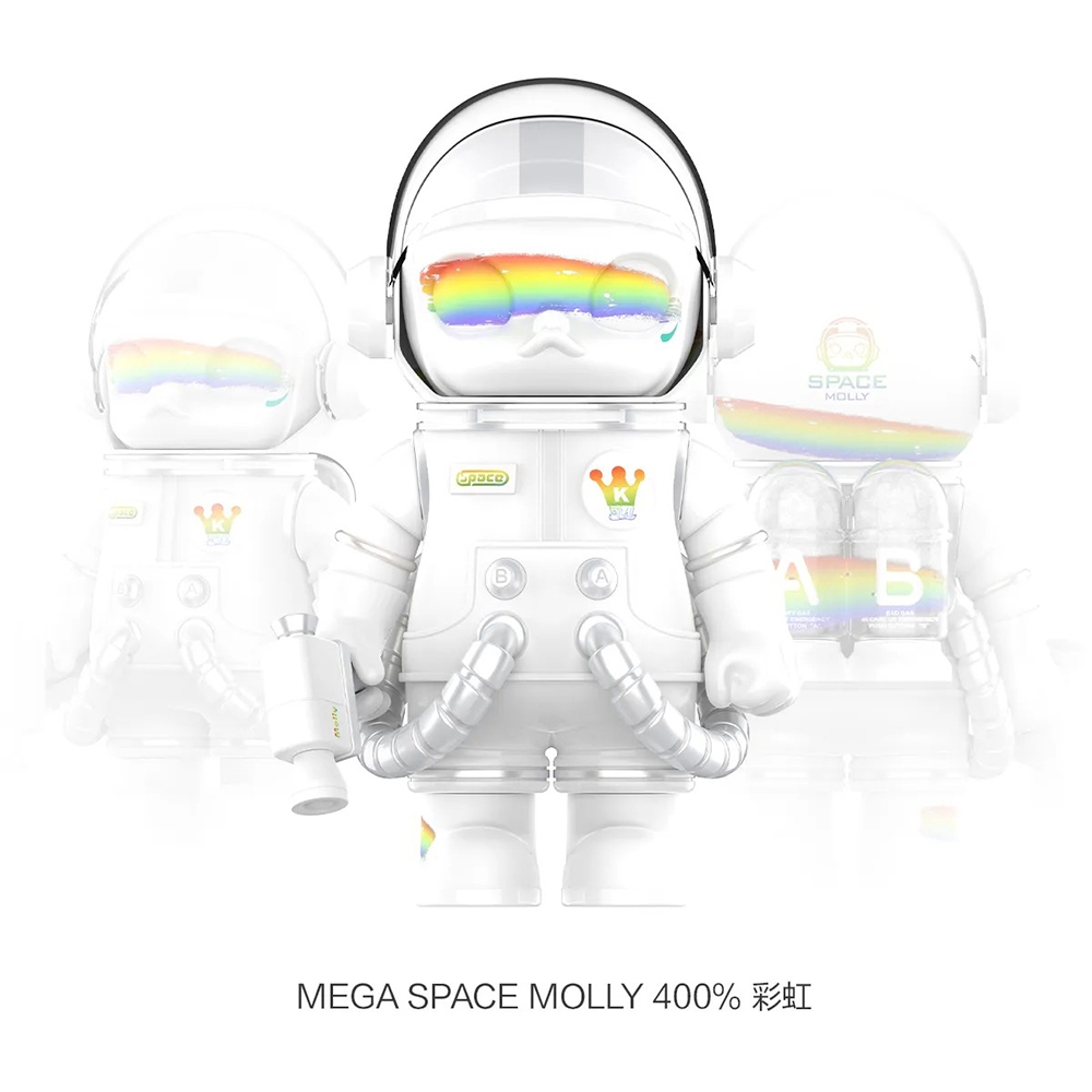 Pop Mart Mega Space Molly Rainbow 彩虹400% | 扭蛋/盒玩| Yahoo購物中心
