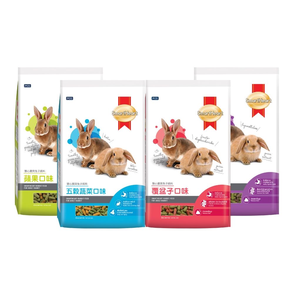 SmartHeart 慧心寶貝兔子飼料 3KG x4包(成箱出貨)