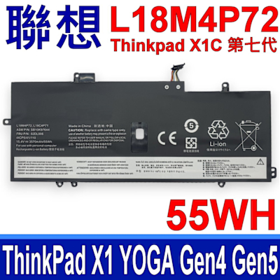 LENOVO 聯想 L18M4P72 副廠 電池 X1C carbon Gen7 2019 Gen8 Yoga Gen4 2019 Gen5 2020