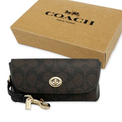 COACH 經典C LOGO墨鏡太陽眼鏡盒禮盒(深咖)