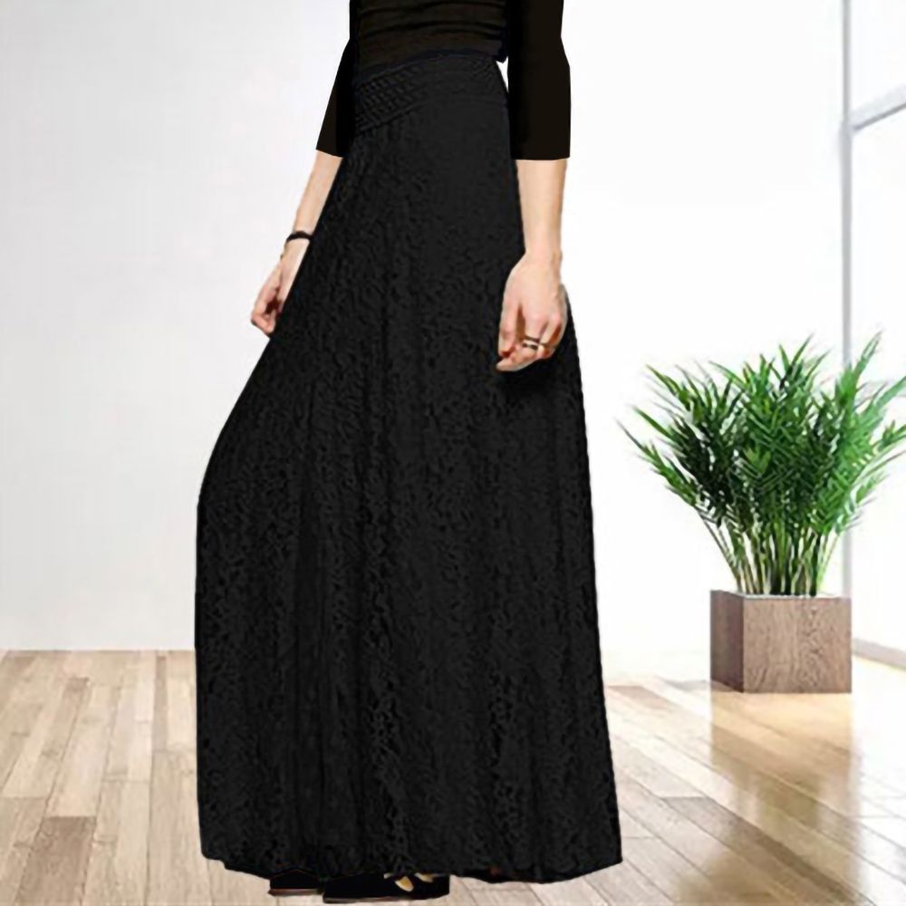 [韓國K.W.]現貨韓國空運法式紳士新款度假超長裙(小香風/韓國製/大擺裙) (黑色)