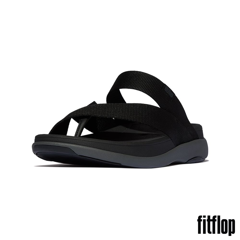 【FitFlop】F-MODE GO 編織夾腳套趾涼鞋-男(靚黑色) (靚黑色)