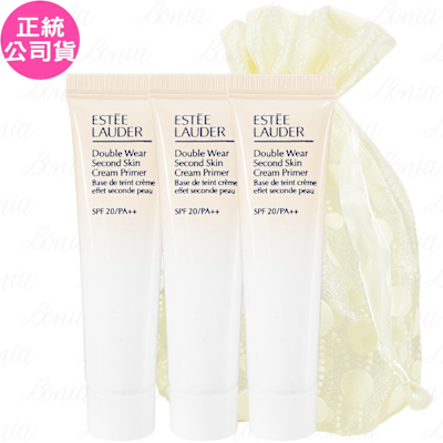 【即期品】ESTEE LAUDER 雅詩蘭黛 粉持久天生美肌乖乖乳SPF20 PA++(15ml)*3旅行袋組(公司貨)