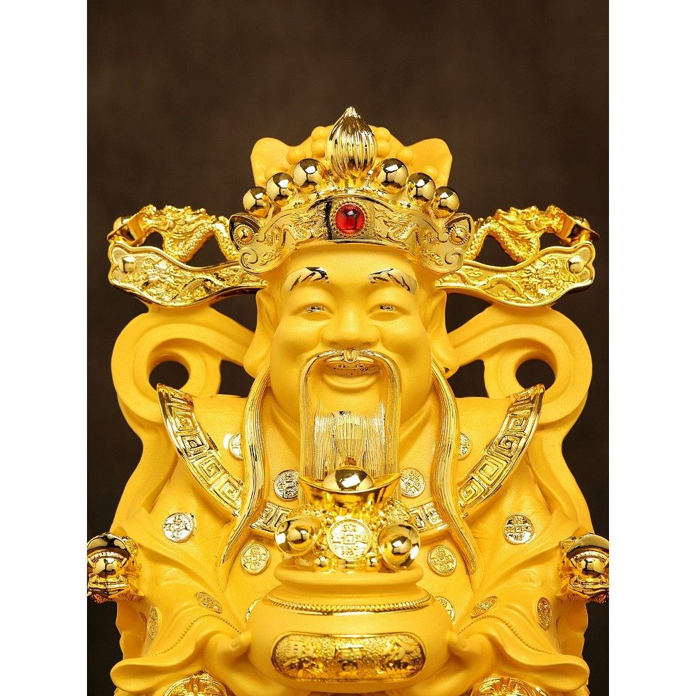 招財進寶財神爺擺件家用文財神供奉神像旺財開運吉祥物客廳玄關招財鎮宅