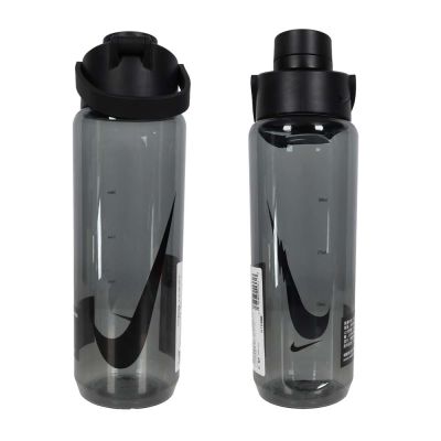 NIKE TR RECHARGE 大口徑水壺24OZ-登山 單車 運動水壺 N101380104424 透明黑