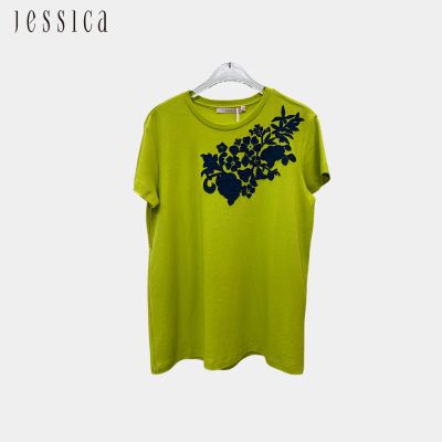 JESSICA - 舒適透氣純棉正肩短袖T恤243609