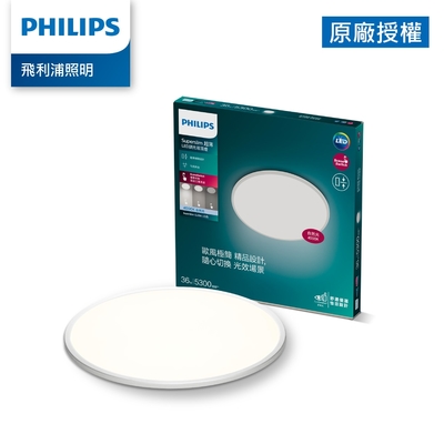Philips 飛利浦 SuperSlim 超薄超高流明 36W 5300lm 調光吸頂燈-自然光(PA017)