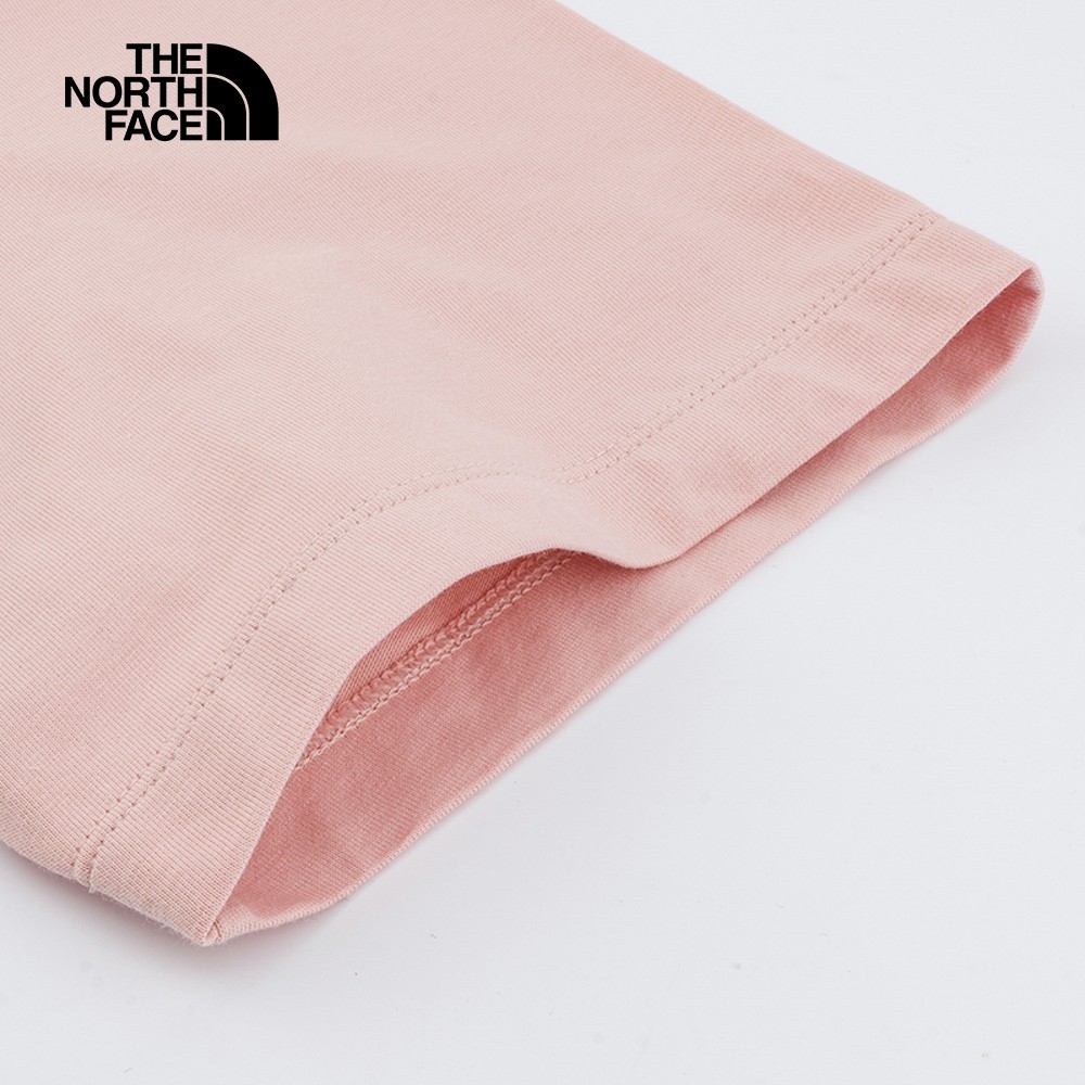 The North Face 官方旗艦】北面男女款粉色純棉對話泡泡愛心印花短袖T恤