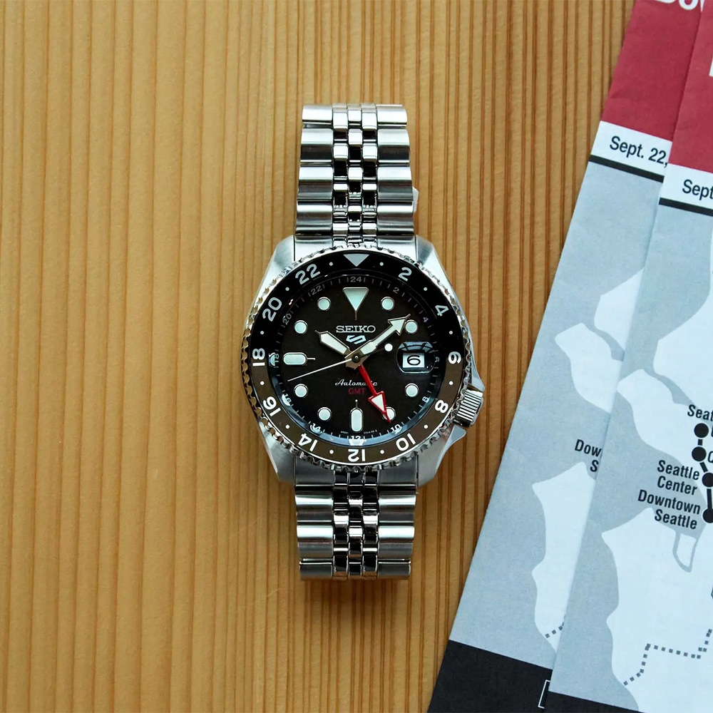 セイコー 【新品未使用】SSK001K1 4R34 SEIKO 5 Sports GMT セイコー5スポーツGMT 自動巻き SEIKO 精工5 Sports 系列GMT機械錶寵爸時刻送禮推薦-42.5mm (SSK001K1