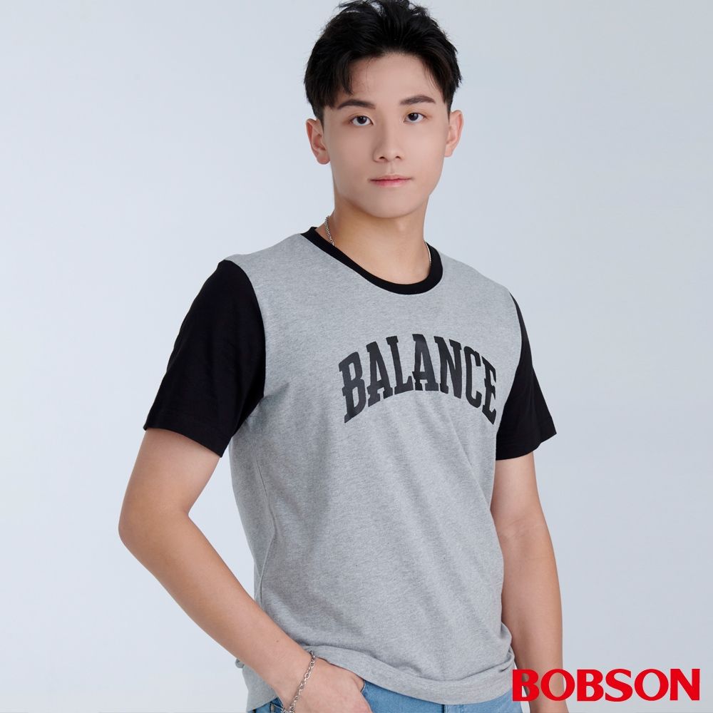 BOBSON 男款袖配色上衣 (74012-83)