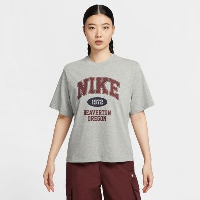 NIKE AS W NSW SS BOXY RETRO TEE 女 短袖上衣 運動 休閒 寬鬆 灰-IH0825063