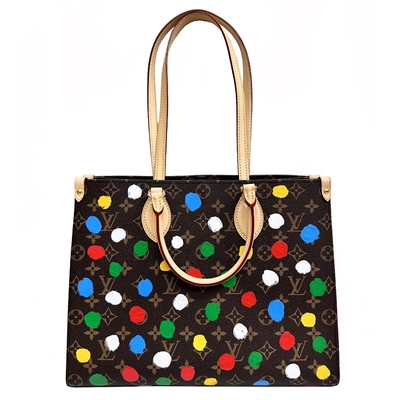 LOUIS VUITTON路易威登 【Louis Vuitton 路易威登】M46379 獨家2023草間彌生聯名款LV X YK ONTHEGO MM手提/單肩包