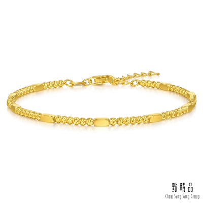點睛品 閃閃碎金 黃金手鍊_計價黃金【網路獨家款】