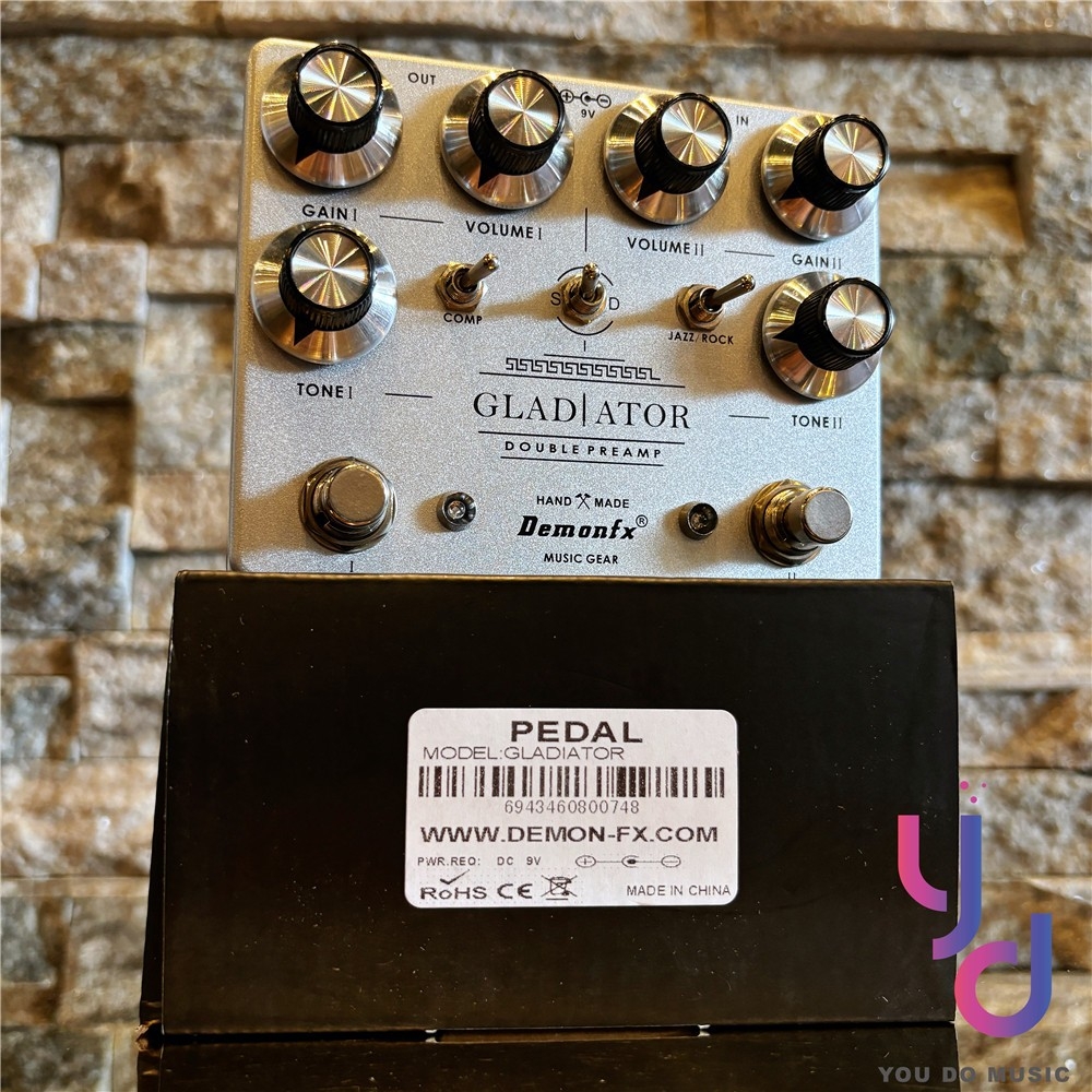 Demonfx GLADIATOR DOUBLE PREAMP 電吉他雙軌前級破音效果器角鬥者