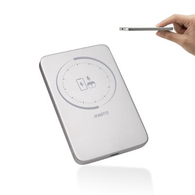時時樂 RASTO 極輕薄0.69cm 安全防爆固態電芯5000mAh磁吸行動電源RB-69 (限量加碼贈收納袋)