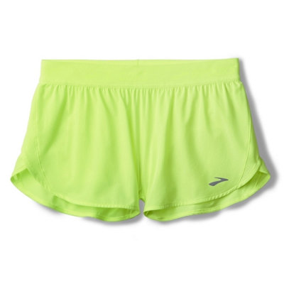 BROOKS 女 Breakaway 慢跑短褲 2.5吋 螢光黃 (221709796)