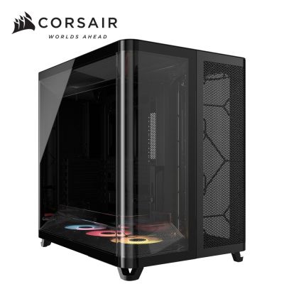 海盜船Corsair Air 5400 三艙式全景玻璃 E-ATX機殼【黑｜附RS120R炫光風扇*3】