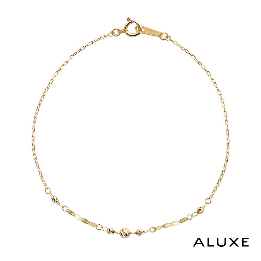 ALUXE 亞立詩 18K金 陽光金球 K金手鍊 BR0191