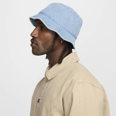 NIKE 耐吉 漁夫帽-藍色 U NK APEX BUCKET SQ DENIM 24 L-HF0384429